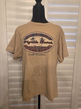 Myrtle Beach Graphic Tee - Tan Mens Shirt Size XL